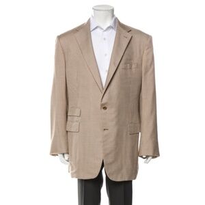 Ralph Lauren Purple Label Cashmere Houndstooth Print Blazer
